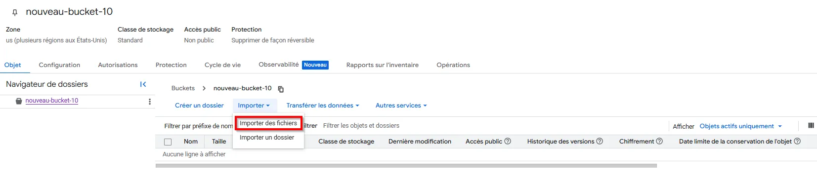 Chargement de données