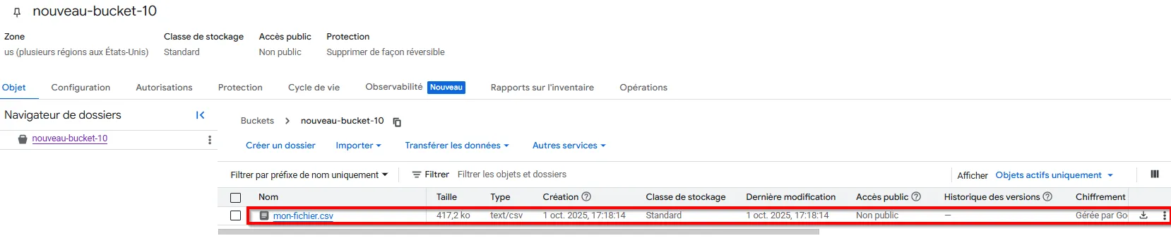 Fichier importé