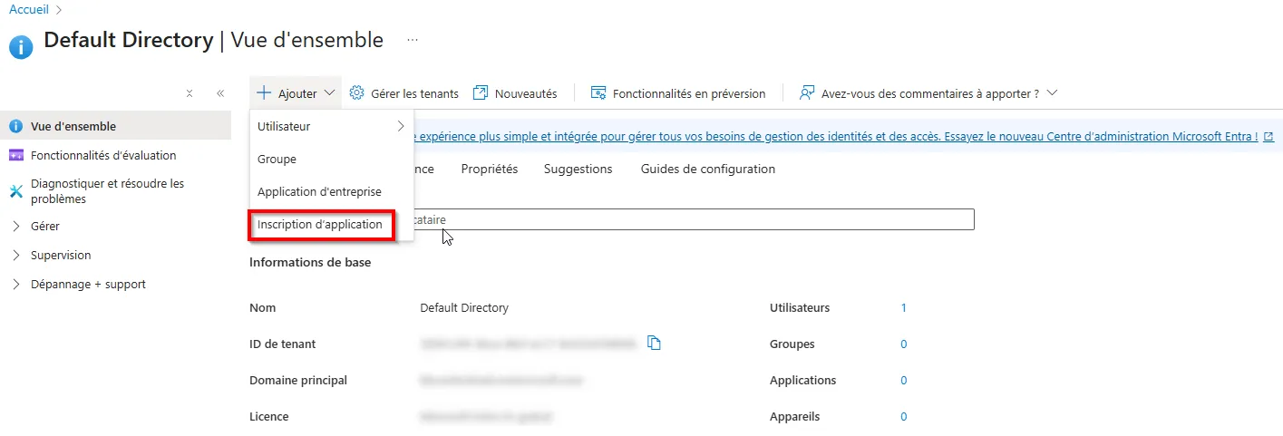 Ajout d'une application