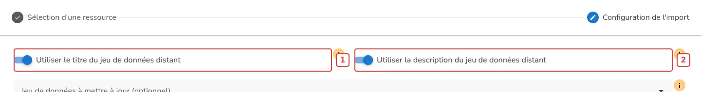 Configuration de l’import Udata