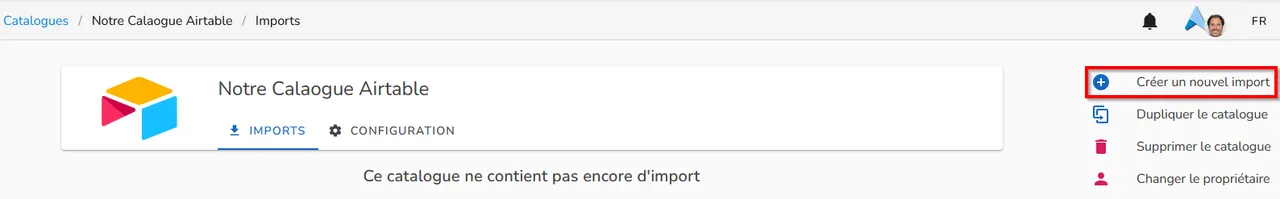 Page des imports