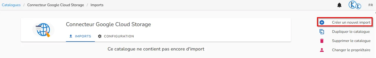 Page des imports