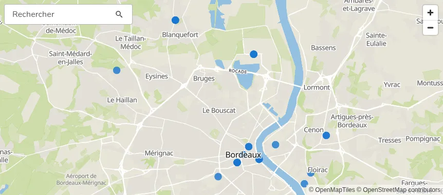 Carte des évènements