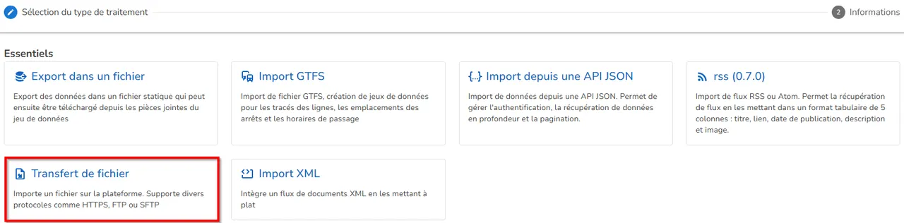 Choisissez votre type de traitement
